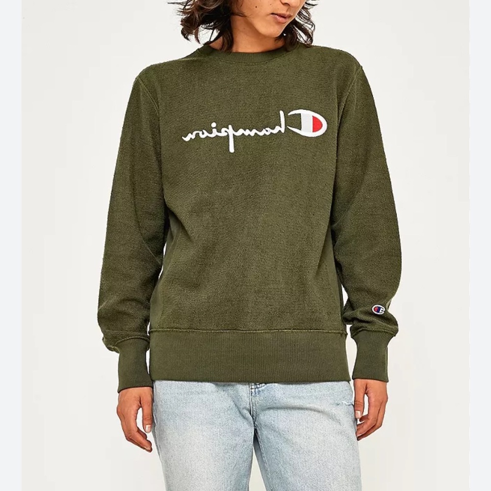 Green Champion Creweck Sweater